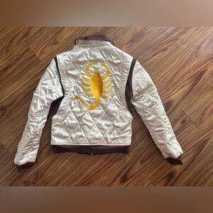 Rare Steady Clothing Drive Ryan gosling brown satin made in USA M